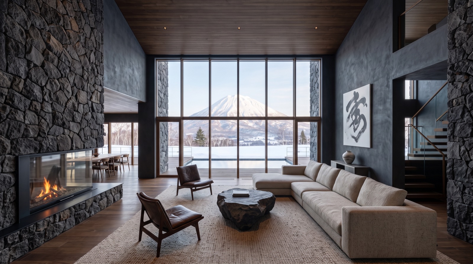 Double-height great room at Kuro Ridge