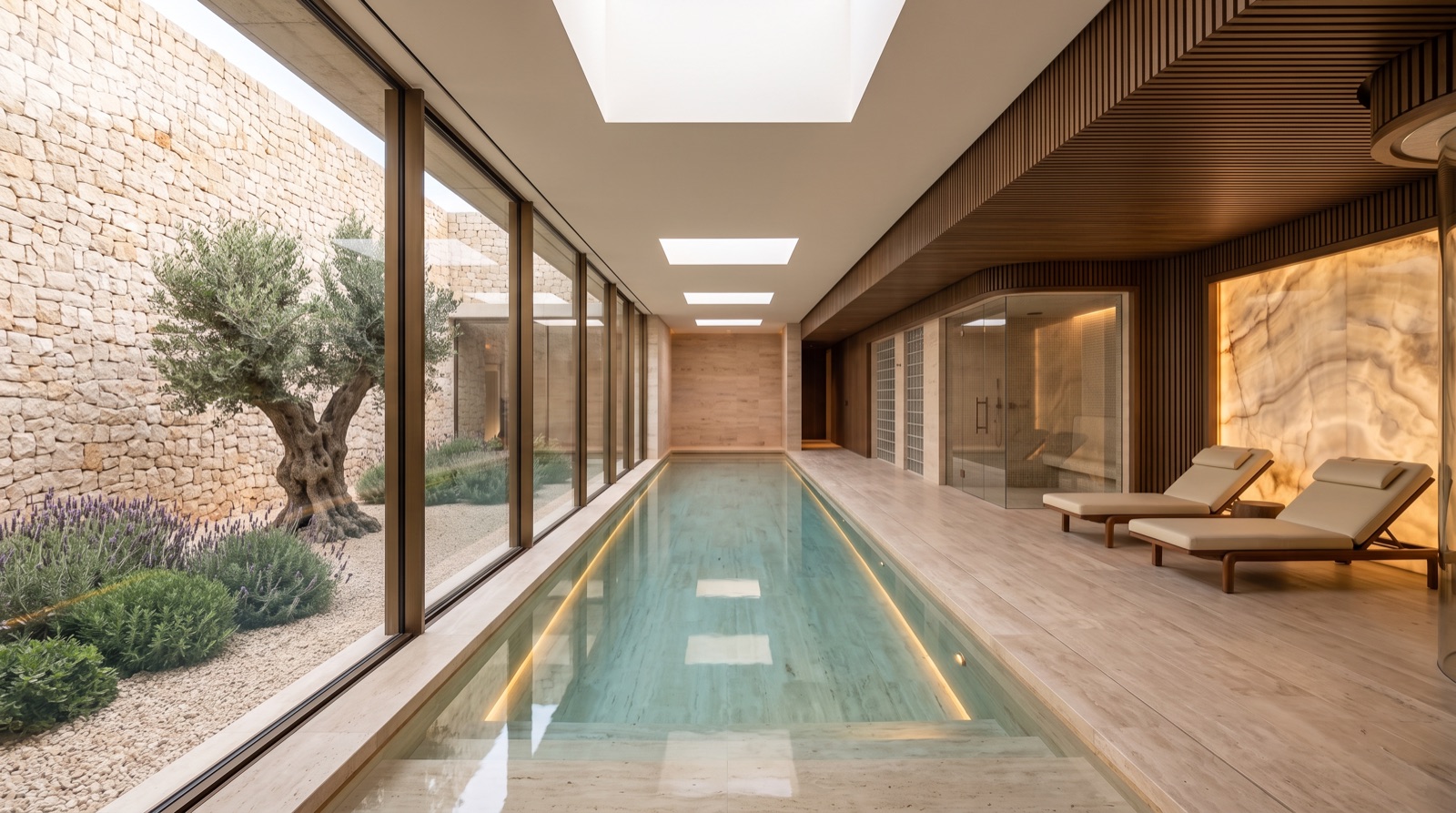 Courtyard wellness at Villa Seraphine
