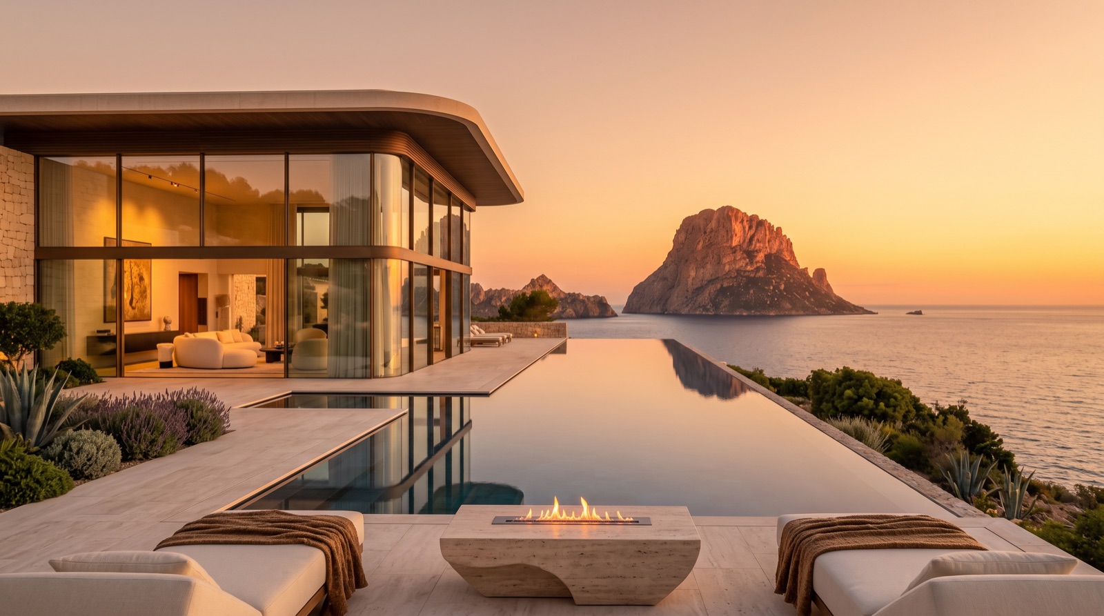Infinity terrace at Villa Seraphine